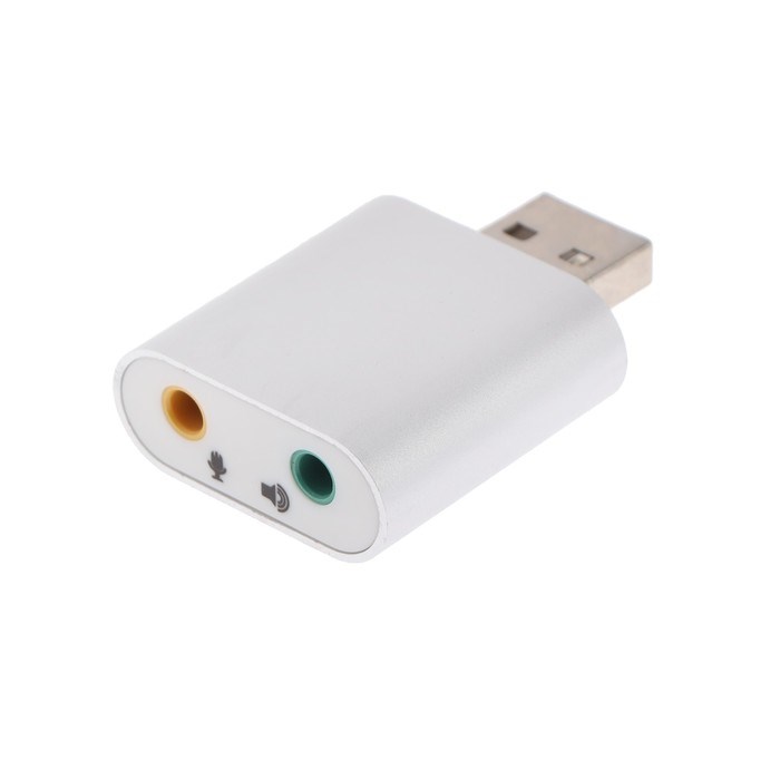 Внешняя звуковая карта Luazon, USB, разъемы Jack: наушники и микрофон, серая - фото 51373260 Внешняя звуковая карта Luazon, USB, разъемы Jack: наушники и микрофон, серая - фото 51373260