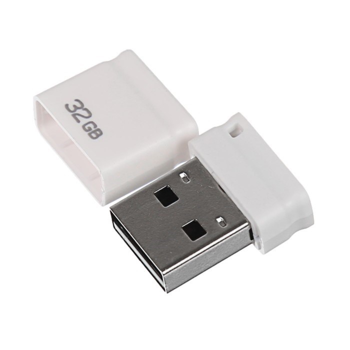 Флешка Qumo Nano Black, 32 Гб, USB2.0, белая - фото 51373319 Флешка Qumo Nano Black, 32 Гб, USB2.0, белая - фото 51373319