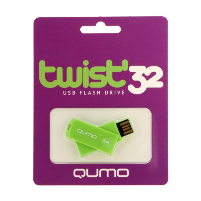 Флешка Qumo Twist Fandango, 32 Гб, USB2.0, зелёная - фото 51373330 Флешка Qumo Twist Fandango, 32 Гб, USB2.0, зелёная - фото 51373330