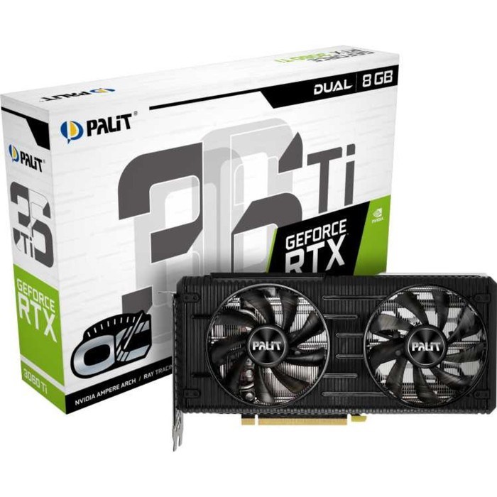 Видеокарта Palit PA-RTX3060Ti DUAL OC 8G V1 LHR, GeForce RTX 3060Ti, 8Gb, GDDR6, HDMI, DP - фото 51373682 Видеокарта Palit PA-RTX3060Ti DUAL OC 8G V1 LHR, GeForce RTX 3060Ti, 8Gb, GDDR6, HDMI, DP - фото 51373682