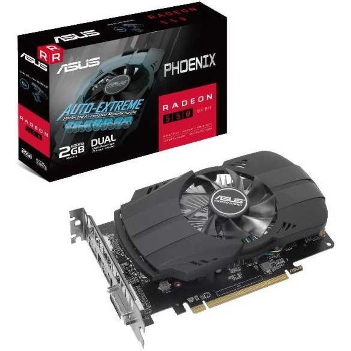 Видеокарта Asus PH-550-2G, AMD Radeon 550, 2Gb, GDDR5, DVI, HDMI, DP - фото 51373737 Видеокарта Asus PH-550-2G, AMD Radeon 550, 2Gb, GDDR5, DVI, HDMI, DP - фото 51373737