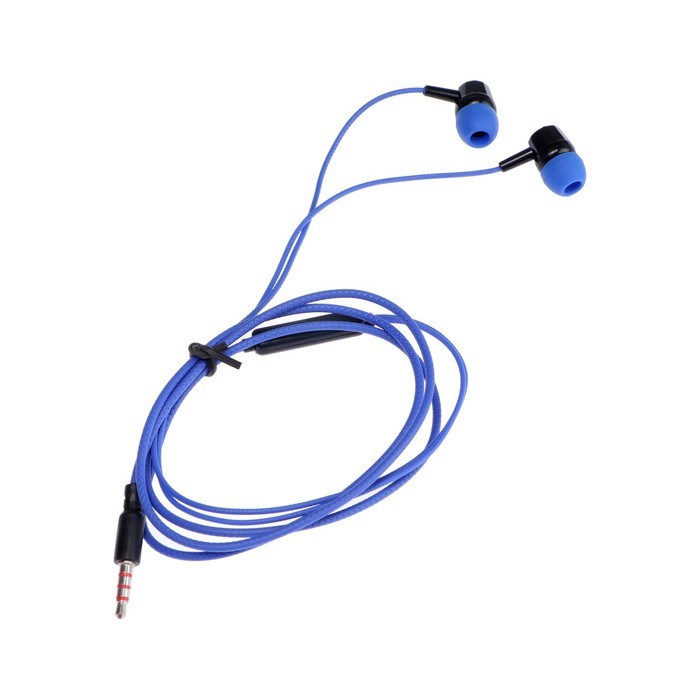 Наушники Krutoff HF-J69, вакуумные, микрофон, 106 дБ, 16 Ом, 3.5 мм, 1 м, синие - фото 51373831 Наушники Krutoff HF-J69, вакуумные, микрофон, 106 дБ, 16 Ом, 3.5 мм, 1 м, синие - фото 51373831