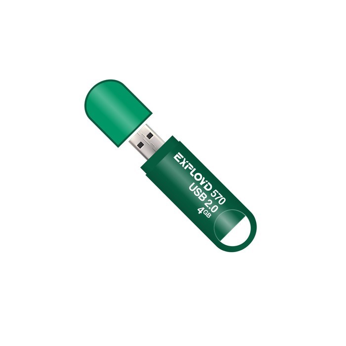 Флешка Exployd 570, 4 Гб, USB2.0, чт до 15 Мб/с, зап до 8 Мб/с, зелёная - фото 51373880 Флешка Exployd 570, 4 Гб, USB2.0, чт до 15 Мб/с, зап до 8 Мб/с, зелёная - фото 51373880