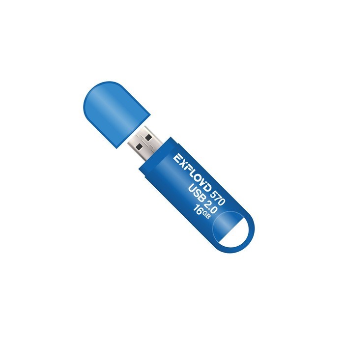 Флешка Exployd 570, 16 Гб, USB2.0, чт до 15 Мб/с, зап до 8 Мб/с, синяя - фото 51373971 Флешка Exployd 570, 16 Гб, USB2.0, чт до 15 Мб/с, зап до 8 Мб/с, синяя - фото 51373971