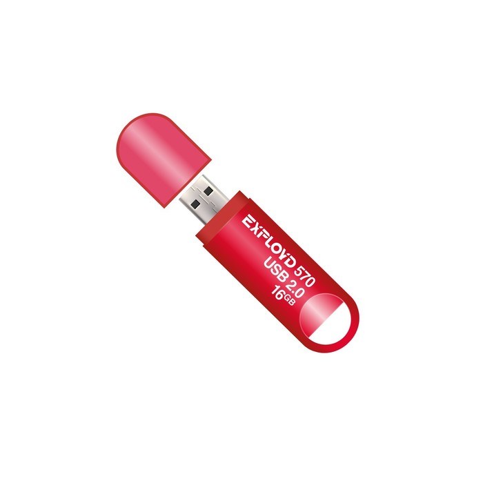 Флешка Exployd 570, 16 Гб, USB2.0, чт до 15 Мб/с, зап до 8 Мб/с, красная - фото 51373977 Флешка Exployd 570, 16 Гб, USB2.0, чт до 15 Мб/с, зап до 8 Мб/с, красная - фото 51373977