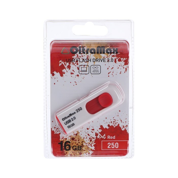 Флешка OltraMax 250, 16 Гб, USB2.0, чт до 15 Мб/с, зап до 8 Мб/с, красная - фото 51374003 Флешка OltraMax 250, 16 Гб, USB2.0, чт до 15 Мб/с, зап до 8 Мб/с, красная - фото 51374003