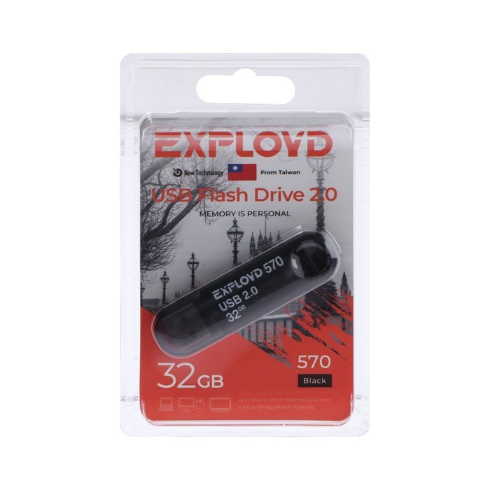 Флешка Exployd 570, 32 Гб, USB2.0, чт до 15 Мб/с, зап до 8 Мб/с, чёрная - фото 51374013 Флешка Exployd 570, 32 Гб, USB2.0, чт до 15 Мб/с, зап до 8 Мб/с, чёрная - фото 51374013