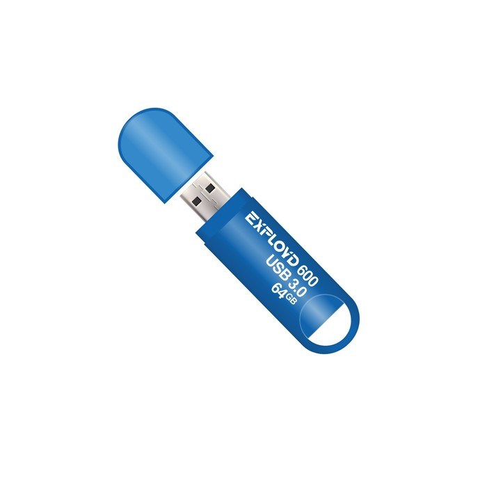 Флешка Exployd 570, 64 Гб, USB2.0, чт до 15 Мб/с, зап до 8 Мб/с, синяя - фото 51374044 Флешка Exployd 570, 64 Гб, USB2.0, чт до 15 Мб/с, зап до 8 Мб/с, синяя - фото 51374044