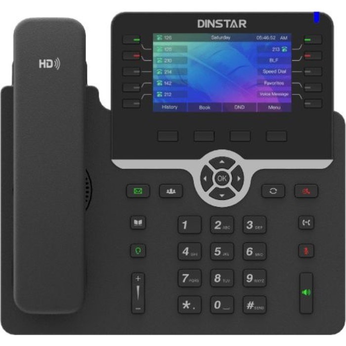 Телефон IP Dinstar C66GP, чёрный - фото 51374082 Телефон IP Dinstar C66GP, чёрный - фото 51374082
