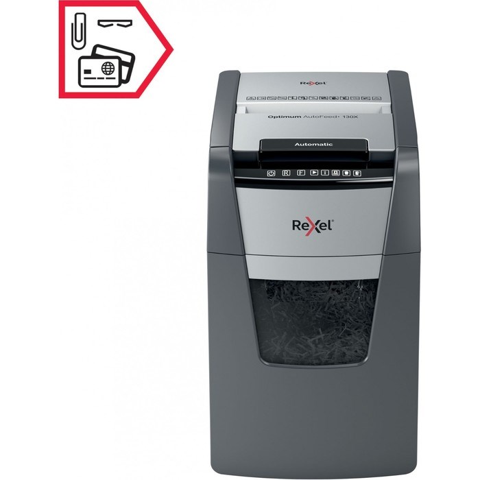 Шредер Rexel Optimum AutoFeed 130X, фрагменты 4х28мм,130 листов, скрепки, скобы, пл.карты - фото 51374313 Шредер Rexel Optimum AutoFeed 130X, фрагменты 4х28мм,130 листов, скрепки, скобы, пл.карты - фото 51374313