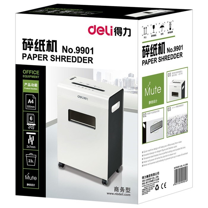 Шредер Deli 9901, фрагменты 2х7мм,6 листов, скрепки, скобы - фото 51374319 Шредер Deli 9901, фрагменты 2х7мм,6 листов, скрепки, скобы - фото 51374319