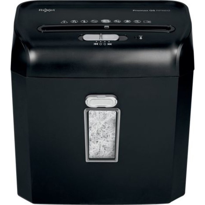 Шредер Rexel Promax QS 6/12 X EU, фрагменты 4х40мм, 6 листов, скрепки, скобы, пл.карты - фото 51374334 Шредер Rexel Promax QS 6/12 X EU, фрагменты 4х40мм, 6 листов, скрепки, скобы, пл.карты - фото 51374334
