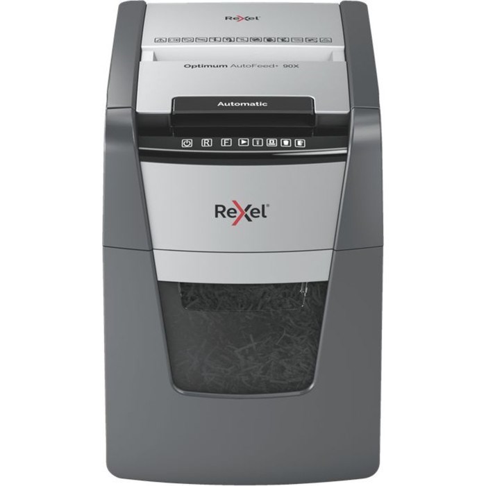 Шредер Rexel Optimum AutoFeed 90X, фрагменты 4х28 мм, 90 листов, скрепки, скобы, пл.карты - фото 51374383 Шредер Rexel Optimum AutoFeed 90X, фрагменты 4х28 мм, 90 листов, скрепки, скобы, пл.карты - фото 51374383