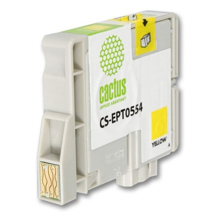 Картридж струйный Cactus CS-EPT0554 желтый для Epson Stylus RX520/Stylus Photo R240 (10мл) - фото 51374762 Картридж струйный Cactus CS-EPT0554 желтый для Epson Stylus RX520/Stylus Photo R240 (10мл) - фото 51374762