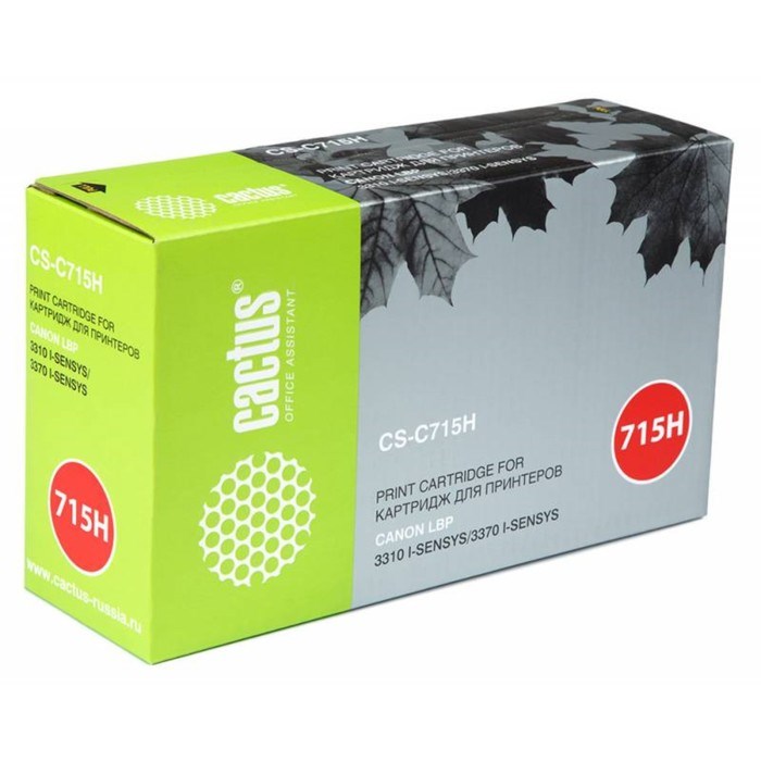 Картридж Cactus CS-C715H для Canon i-Sensys 3310/3370 (7000k), черный - фото 51374807 Картридж Cactus CS-C715H для Canon i-Sensys 3310/3370 (7000k), черный - фото 51374807
