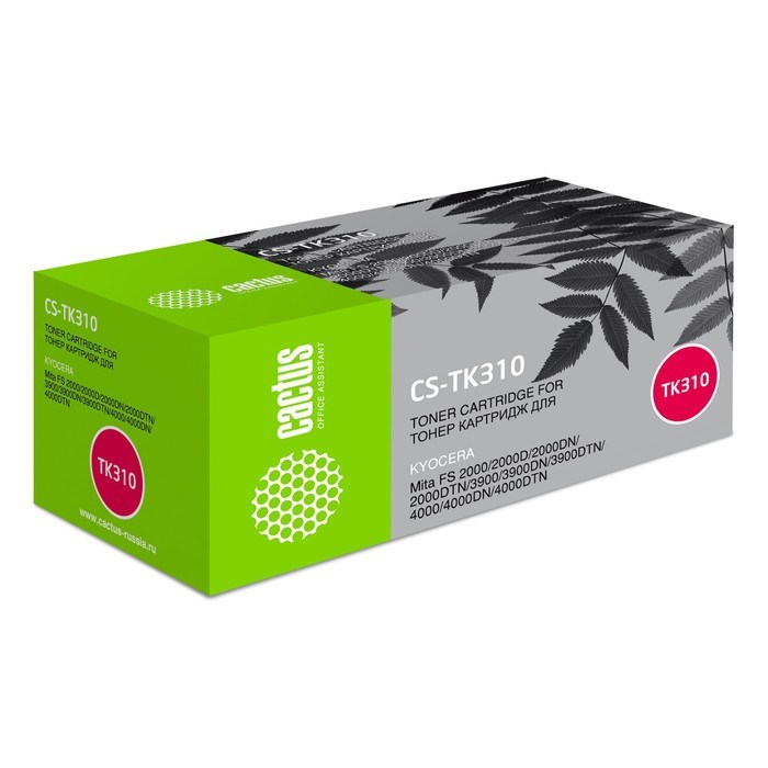 Тонер Картридж Cactus CS-TK310 черный для Kyocera Mita FS 2000/2000D/2000DN/2000DTN/3900/3900DN/3900 - фото 51374837 Тонер Картридж Cactus CS-TK310 черный для Kyocera Mita FS 2000/2000D/2000DN/2000DTN/3900/3900DN/3900 - фото 51374837
