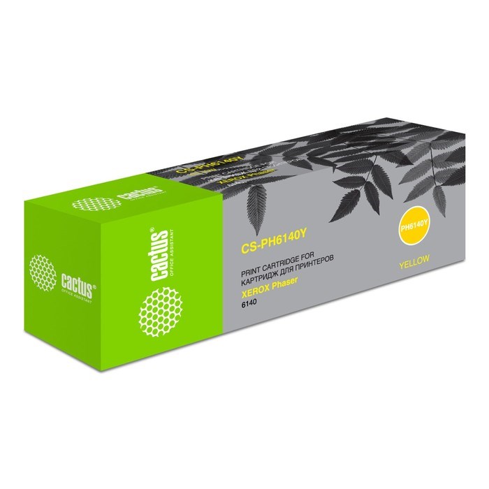 Картридж Cactus CS-PH6140Y 106R01483 Yellow для Xerox Phaser 6140 (2000k), желтый - фото 51374909 Картридж Cactus CS-PH6140Y 106R01483 Yellow для Xerox Phaser 6140 (2000k), желтый - фото 51374909
