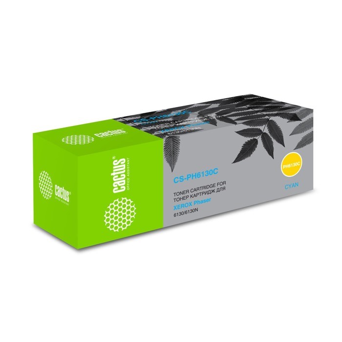 Картридж Cactus CS-PH6130C 106R01282 Cyan для Xerox Phaser 6130/6130n (1900k), голубой - фото 51374926 Картридж Cactus CS-PH6130C 106R01282 Cyan для Xerox Phaser 6130/6130n (1900k), голубой - фото 51374926