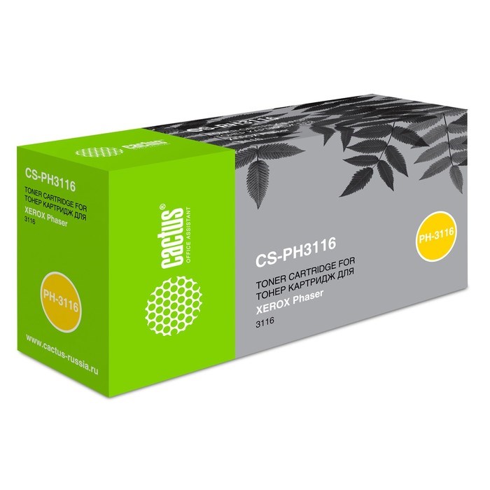 Картридж Cactus CS-PH3116 109R00748 для Xerox Phaser 3116 (3000k), черный - фото 51374946 Картридж Cactus CS-PH3116 109R00748 для Xerox Phaser 3116 (3000k), черный - фото 51374946