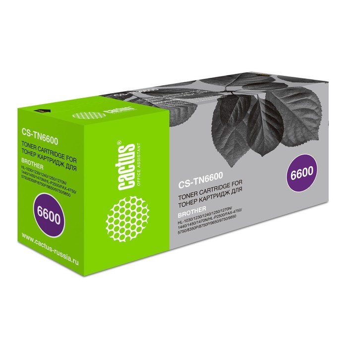 Картридж Cactus CS-TN6600 TN-6600, (HL-1030/1230/1240/1270N/1440/1450), для Brother, чёрный 937250 - фото 51375082 Картридж Cactus CS-TN6600 TN-6600, (HL-1030/1230/1240/1270N/1440/1450), для Brother, чёрный 937250 - фото 51375082