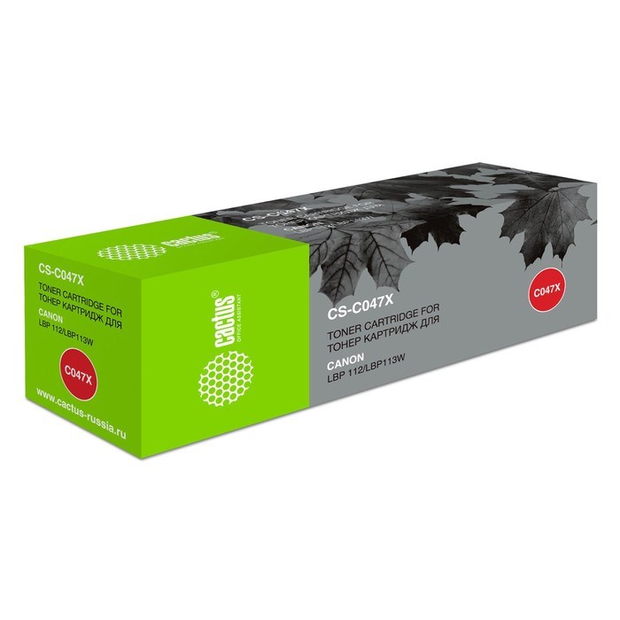 Картридж Cactus CS-C047X Cartridge 047, для Canon LBP112/LBP113W, 4000 страниц, цвет чёрный - фото 51375266 Картридж Cactus CS-C047X Cartridge 047, для Canon LBP112/LBP113W, 4000 страниц, цвет чёрный - фото 51375266