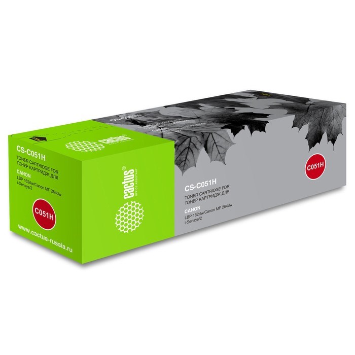 Картридж Cactus CS-C051H 051H, для Canon LBP 162dw/MF 264dw/267dw/269dw, 4100 страниц, цвет чёрный - фото 51375268 Картридж Cactus CS-C051H 051H, для Canon LBP 162dw/MF 264dw/267dw/269dw, 4100 страниц, цвет чёрный - фото 51375268