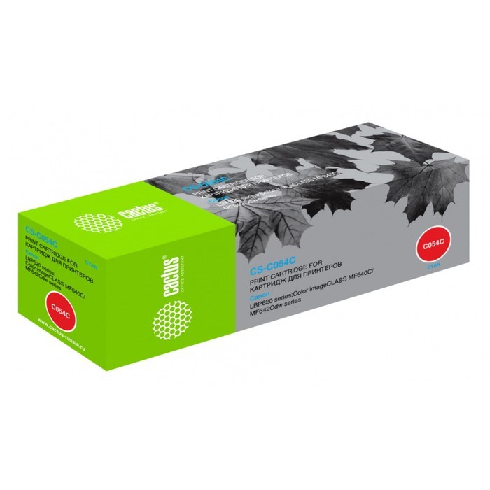 Картридж Cactus CS-C054C 054 C, для Canon LBP 621Cw/623Cdw/641Cw/643Cdw, 1200 страниц, цвет голубой - фото 51375272 Картридж Cactus CS-C054C 054 C, для Canon LBP 621Cw/623Cdw/641Cw/643Cdw, 1200 страниц, цвет голубой - фото 51375272