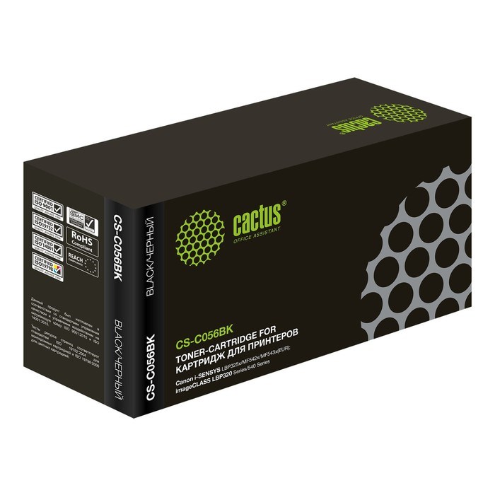 Картридж Cactus CS-C056BK 056BK, для Canon i-SENSYS LBP325x/MF542x/MF543x, 10000 страниц, цвет чёрный - фото 51375287 Картридж Cactus CS-C056BK 056BK, для Canon i-SENSYS LBP325x/MF542x/MF543x, 10000 страниц, цвет чёрный - фото 51375287