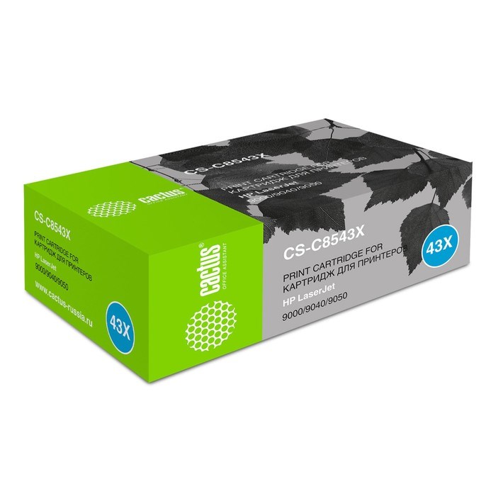 Картридж Cactus CS-C8543X С8345X, для HP LJ 9000/9040/9050, 30000 страниц, цвет чёрный - фото 51375320 Картридж Cactus CS-C8543X С8345X, для HP LJ 9000/9040/9050, 30000 страниц, цвет чёрный - фото 51375320