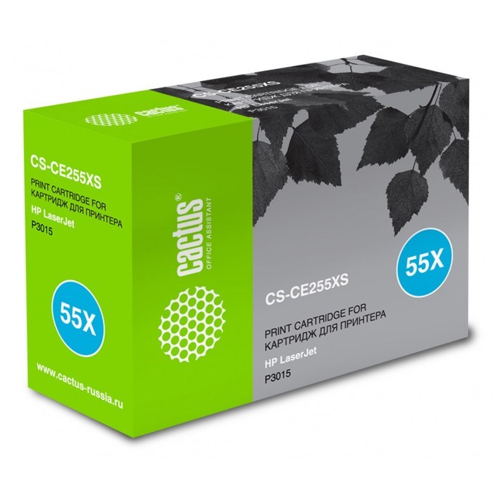 Картридж Cactus CS-CE255XS CE255X, для HP LJ P3015, 12500 страниц, цвет чёрный - фото 51375365 Картридж Cactus CS-CE255XS CE255X, для HP LJ P3015, 12500 страниц, цвет чёрный - фото 51375365