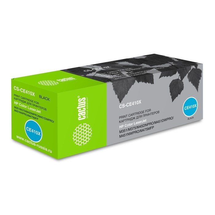 Картридж Cactus CS-CE410X CE410X, для HP CLJ Pro 300/M351/M451/M375/M475, 4000 страниц, цвет чёрный - фото 51375414 Картридж Cactus CS-CE410X CE410X, для HP CLJ Pro 300/M351/M451/M375/M475, 4000 страниц, цвет чёрный - фото 51375414