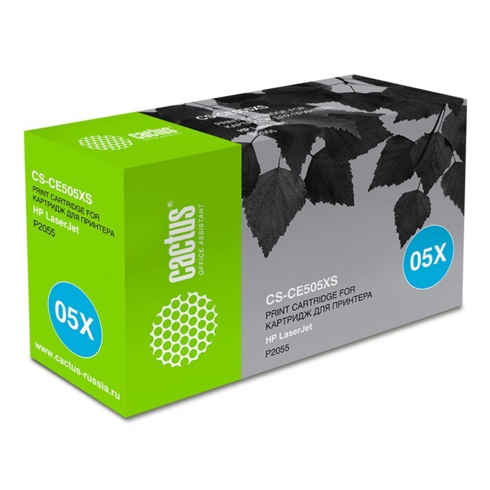 Картридж Cactus CS-CE505XS CE505X, для HP LJ P2050/P2055/P2055D/P2055DN, 6500 страниц, цвет чёрный - фото 51375425 Картридж Cactus CS-CE505XS CE505X, для HP LJ P2050/P2055/P2055D/P2055DN, 6500 страниц, цвет чёрный - фото 51375425