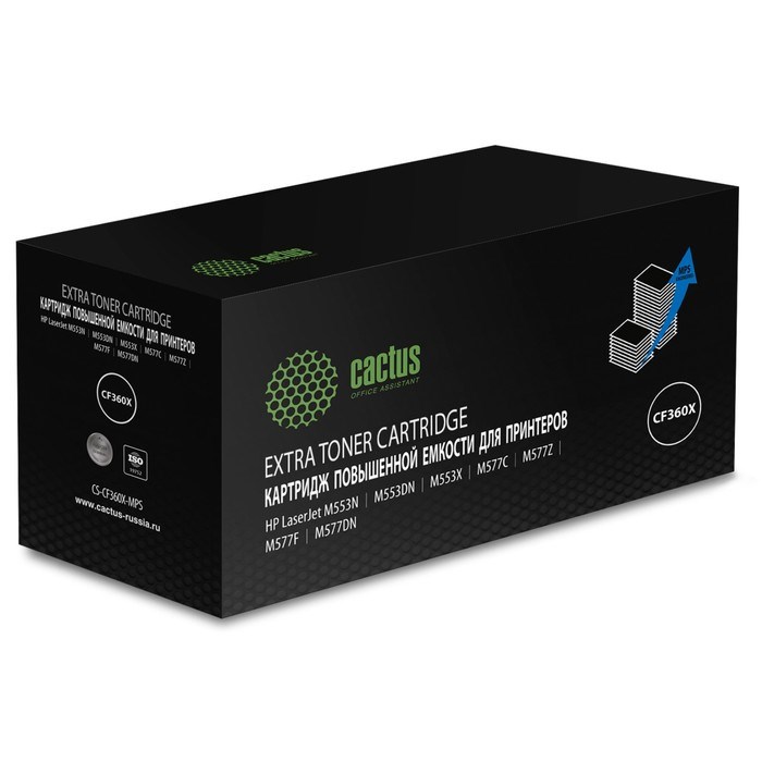 Картридж Cactus CS-CF360X-MPS CF360XX, для HP CLJ M552dn/M553dn/M553N, 19000 страниц, цвет чёрный - фото 51375522 Картридж Cactus CS-CF360X-MPS CF360XX, для HP CLJ M552dn/M553dn/M553N, 19000 страниц, цвет чёрный - фото 51375522