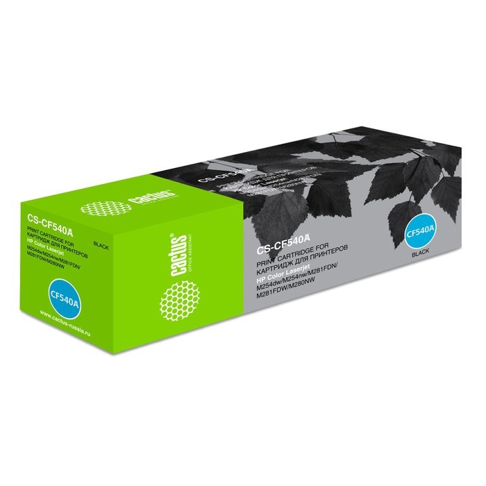 Картридж Cactus CS-CF540A CF540A, для HP LJ M254dw/M280nw/M281fdn, 1400 страниц, цвет чёрный - фото 51375579 Картридж Cactus CS-CF540A CF540A, для HP LJ M254dw/M280nw/M281fdn, 1400 страниц, цвет чёрный - фото 51375579