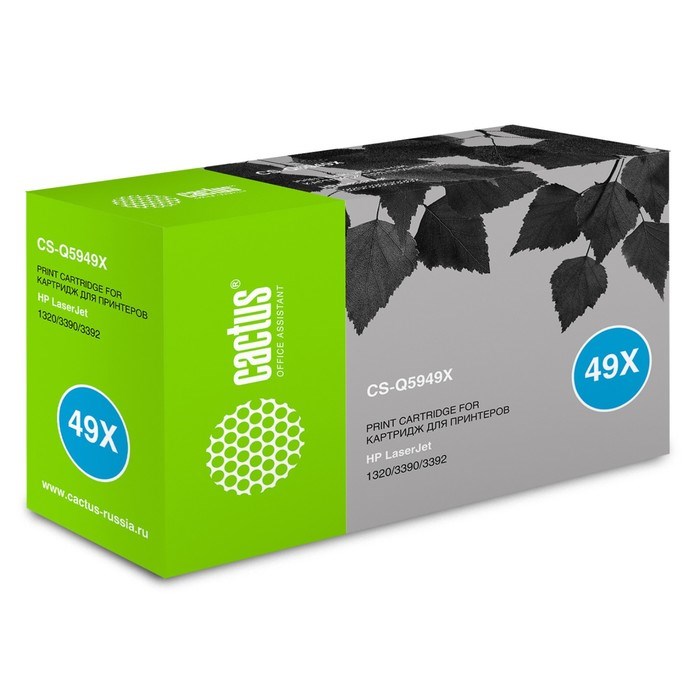 Картридж Cactus CS-Q5949X Q5949X, для HP LJ 1320/3390/3392, 6000 страниц, цвет чёрный - фото 51375665 Картридж Cactus CS-Q5949X Q5949X, для HP LJ 1320/3390/3392, 6000 страниц, цвет чёрный - фото 51375665