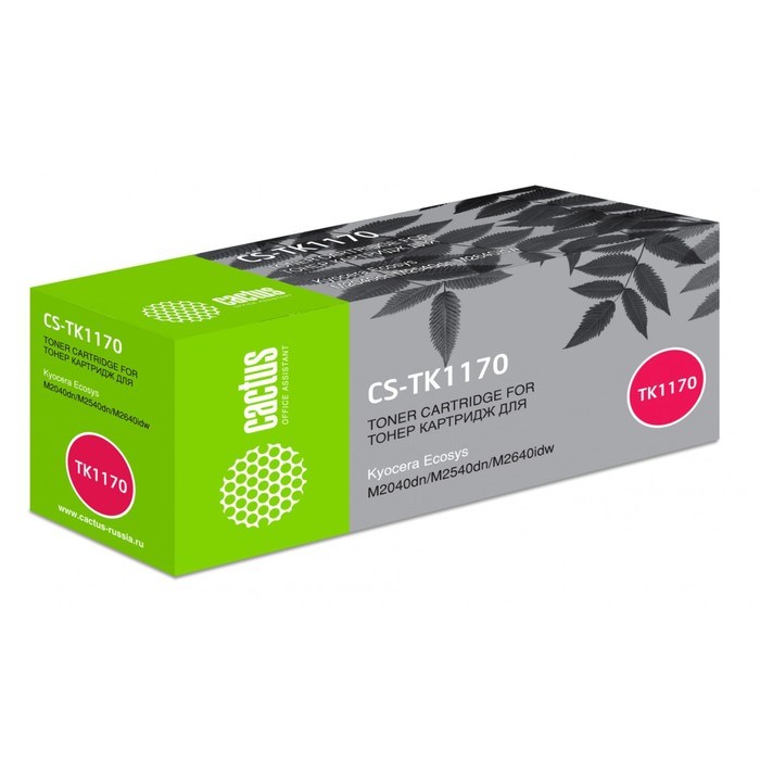 Картридж Cactus CS-TK1170 TK-1170, для Kyocera Ecosys M2040dn/ M2540dn, 7200 страниц, цвет чёрный - фото 51375716 Картридж Cactus CS-TK1170 TK-1170, для Kyocera Ecosys M2040dn/ M2540dn, 7200 страниц, цвет чёрный - фото 51375716