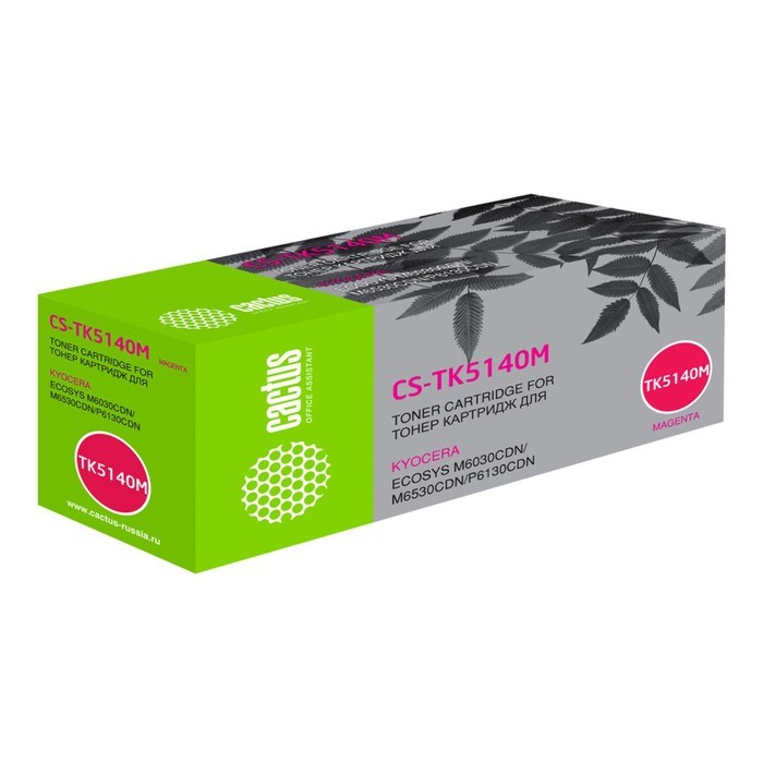 Картридж Cactus CS-TK5140M TK-5140M, для Kyocera M6030cdn/M6530cdn, 5000 страниц, цвет пурпурный - фото 51375728 Картридж Cactus CS-TK5140M TK-5140M, для Kyocera M6030cdn/M6530cdn, 5000 страниц, цвет пурпурный - фото 51375728