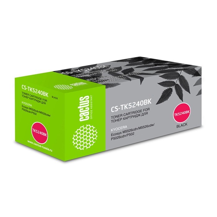 Картридж Cactus CS-TK5240BK TK-5240BK, для Kyocera Ecosys M5526cdn/M5526cdw, 4000 страниц, цвет чёрны - фото 51375744 Картридж Cactus CS-TK5240BK TK-5240BK, для Kyocera Ecosys M5526cdn/M5526cdw, 4000 страниц, цвет чёрны - фото 51375744