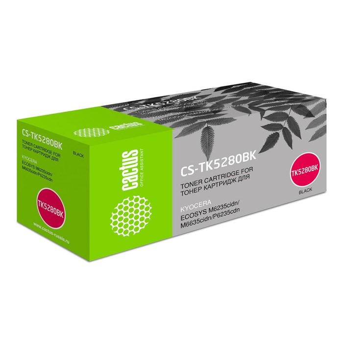 Картридж Cactus CS-TK5280BK TK-5280BK, для Kyocera Ecosys P6235cdn, 13000 страниц, цвет чёрный - фото 51375750 Картридж Cactus CS-TK5280BK TK-5280BK, для Kyocera Ecosys P6235cdn, 13000 страниц, цвет чёрный - фото 51375750
