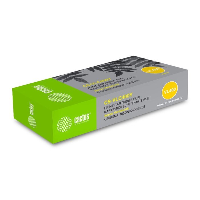 Картридж Cactus CS-VLC400Y 106R03533, для Xerox VL C400DN/C405DN/C400/405, 8000 страниц, цвет жёлтый - фото 51375818 Картридж Cactus CS-VLC400Y 106R03533, для Xerox VL C400DN/C405DN/C400/405, 8000 страниц, цвет жёлтый - фото 51375818