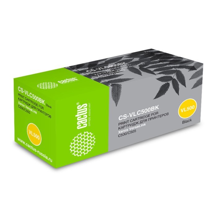 Картридж Cactus CS-VLC500BK 106R03880, для Xerox VersaLink C500/C505, 5000 страниц, цвет чёрный - фото 51375819 Картридж Cactus CS-VLC500BK 106R03880, для Xerox VersaLink C500/C505, 5000 страниц, цвет чёрный - фото 51375819