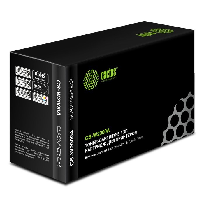 Картридж Cactus CS-W2000A W2000A, для HP CLJ Ent M751, 7000 страниц, цвет чёрный - фото 51375829 Картридж Cactus CS-W2000A W2000A, для HP CLJ Ent M751, 7000 страниц, цвет чёрный - фото 51375829