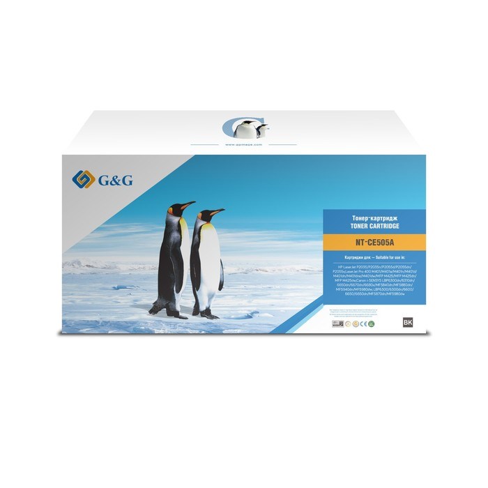 Картридж G&G NT-CE505A, для HP LJ P2055/P2035/Pro 400 M401/MFP M425, 2300 страниц, цвет чёрный - фото 51376050 Картридж G&G NT-CE505A, для HP LJ P2055/P2035/Pro 400 M401/MFP M425, 2300 страниц, цвет чёрный - фото 51376050
