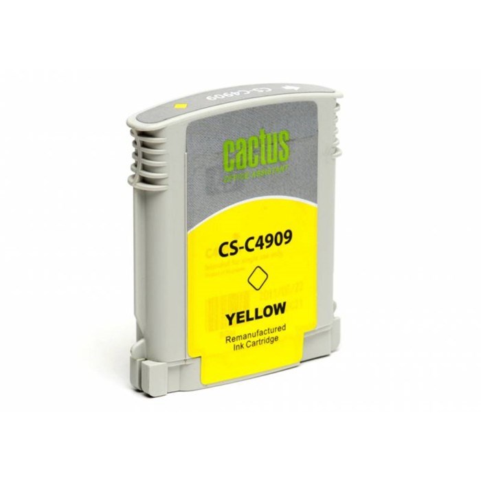 Картридж Cactus CS-C4909 №940XL, для HP DJ Pro 8000/8500, 30 мл, цвет жёлтый - фото 51376260
