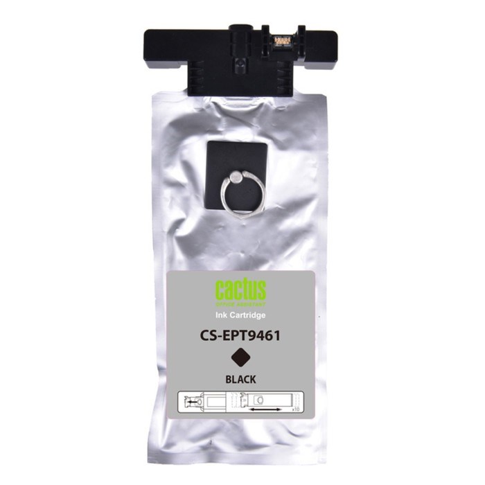 Картридж струйный Cactus CS-EPT9461 T9461, для Epson WF-C5290DW/WF-C5790DW, 180 мл, цвет чёрный - фото 51376431 Картридж струйный Cactus CS-EPT9461 T9461, для Epson WF-C5290DW/WF-C5790DW, 180 мл, цвет чёрный - фото 51376431