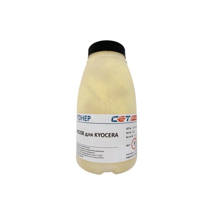 Тонер Cet PK208 OSP0208Y-50, для Kyocera M5521cdn/M5526cdw/P5021cdn, бутылка 50гр, жёлтый - фото 51376789 Тонер Cet PK208 OSP0208Y-50, для Kyocera M5521cdn/M5526cdw/P5021cdn, бутылка 50гр, жёлтый - фото 51376789