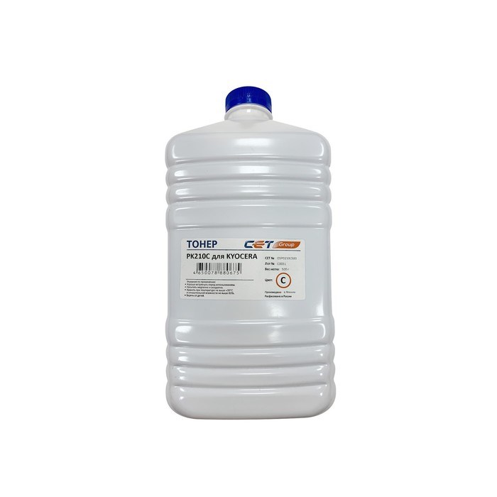 Тонер Cet PK210 OSP0210C500, для Kyocera P6230cdn/6235cdn/7040cdn, бутылка 500гр, голубой - фото 51376793 Тонер Cet PK210 OSP0210C500, для Kyocera P6230cdn/6235cdn/7040cdn, бутылка 500гр, голубой - фото 51376793