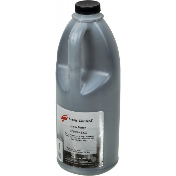 Тонер Static Control MPT5-1KG, для HP LJ1200/4100/5000, флакон 1000гр, чёрный - фото 51376832 Тонер Static Control MPT5-1KG, для HP LJ1200/4100/5000, флакон 1000гр, чёрный - фото 51376832