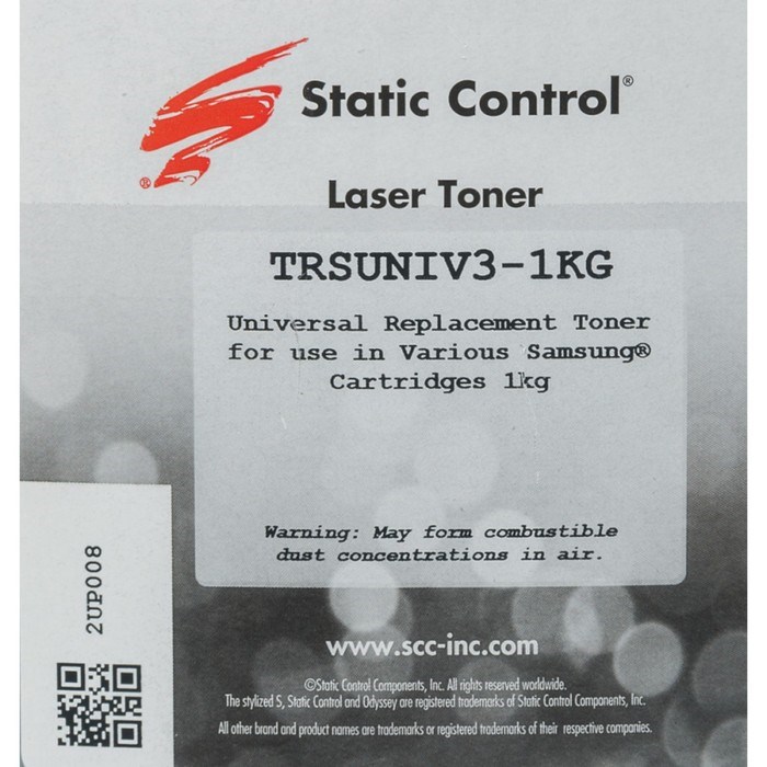 Тонер Static Control TRSUNIV3-1KG, для Samsung ML2160/SCX3400/M2020, флакон 1000гр, чёрный - фото 51376851 Тонер Static Control TRSUNIV3-1KG, для Samsung ML2160/SCX3400/M2020, флакон 1000гр, чёрный - фото 51376851