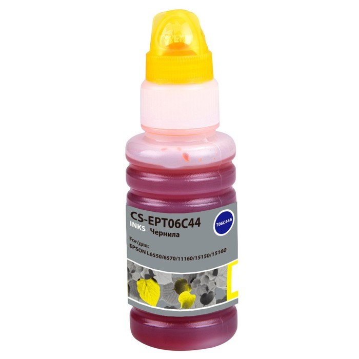 Чернила Cactus CS-EPT06C44 112Y, для Epson L6550/6570/11160/15150/15160, 70мл, жёлтые - фото 51376884 Чернила Cactus CS-EPT06C44 112Y, для Epson L6550/6570/11160/15150/15160, 70мл, жёлтые - фото 51376884